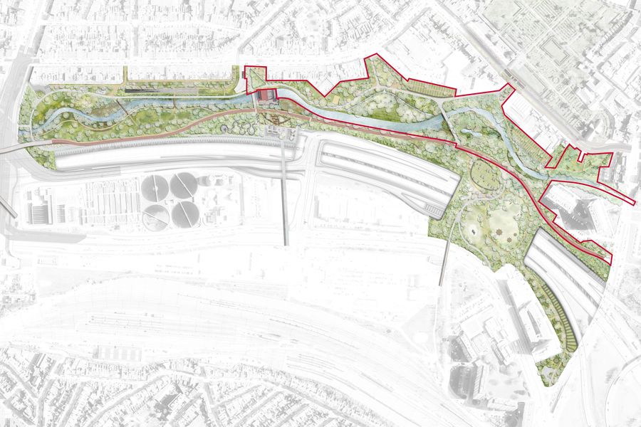 Presentatieplan Ringpark Het Schijn met aanduiding fase 1